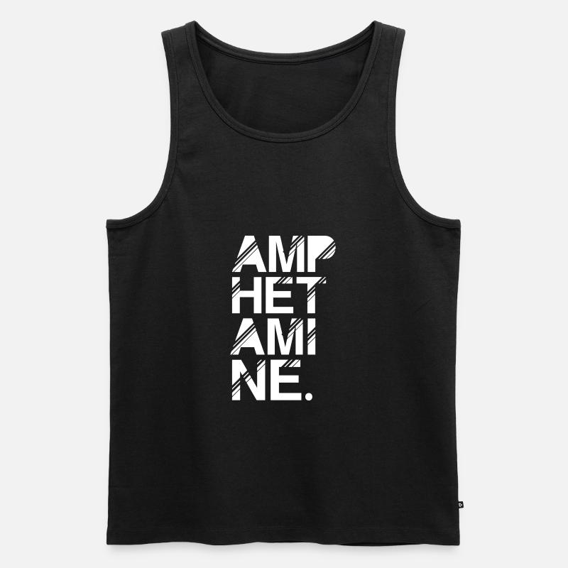 Amphetamine Drogen Speed Pep - Männer Premium Bio Tank Top - Schwarz