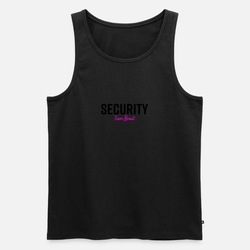 Security Team Braut - Männer Premium Bio Tank Top - Schwarz