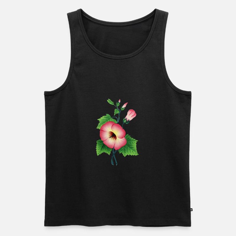 Lilie - Männer Premium Bio Tank Top - Schwarz