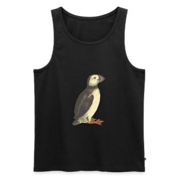 Papageientaucher - Männer Premium Bio Tank Top - Schwarz - Vorne - Michal (187cm)