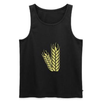 getreide corn cereal wheat weizen veggie gemuese v - Débardeur bio Premium Homme - noir - Devant - AI Model Male 178 light (178cm)