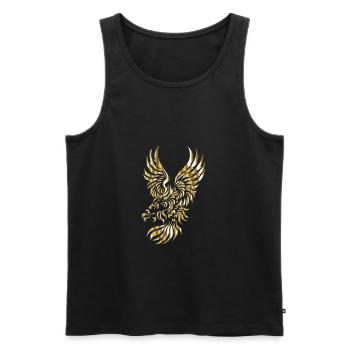 adler eagle bussard falke habicht hawk falcon13 - Débardeur bio Premium Homme - noir - Devant - AI Model Male 178 light (178cm)