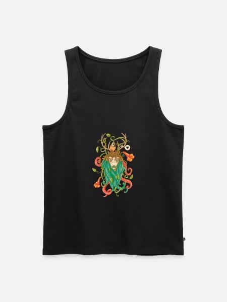 Gaia - Männer Premium Bio Tank Top - Schwarz