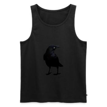 raven - Men's Premium Organic Tank Top - black - Front - Michal (187cm)
