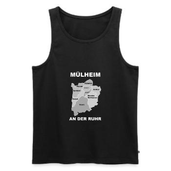 Mülheim an der Ruhr - Men's Premium Organic Tank Top - black - Front - AI Model Male 178 light (178cm)
