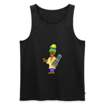 Hallo Helmut Mallorca (in Farbe) - Männer Premium Bio Tank Top - Schwarz - Vorne - AI Model Male 178 light (178cm)