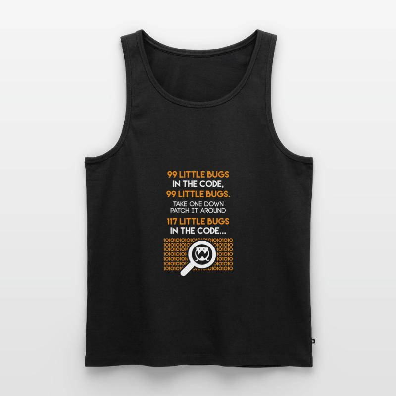 99 Little Bugs in The Code Funny Coding Men's Premium Organic Tank Top