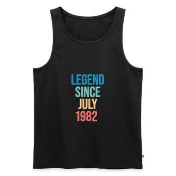 Juli 1982 - 40. Geburtstag Geschenk. Awesome. - Männer Premium Bio Tank Top - Schwarz - Vorne - Michal (187cm)