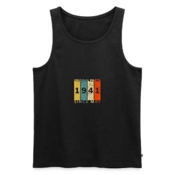 Geboren im Mai 1941 Lustiger Geburtstag Retro Zitat Witz - Männer Premium Bio Tank Top - Schwarz - Vorne - Michal (187cm)