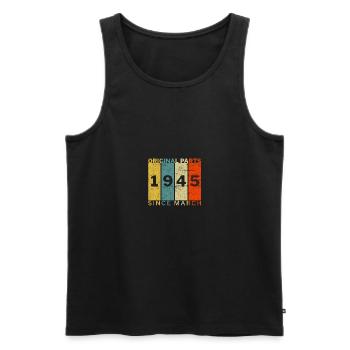 Geboren im März 1945 Lustiger Geburtstag Retro Zitat - Männer Premium Bio Tank Top - Schwarz - Vorne - Michal (187cm)