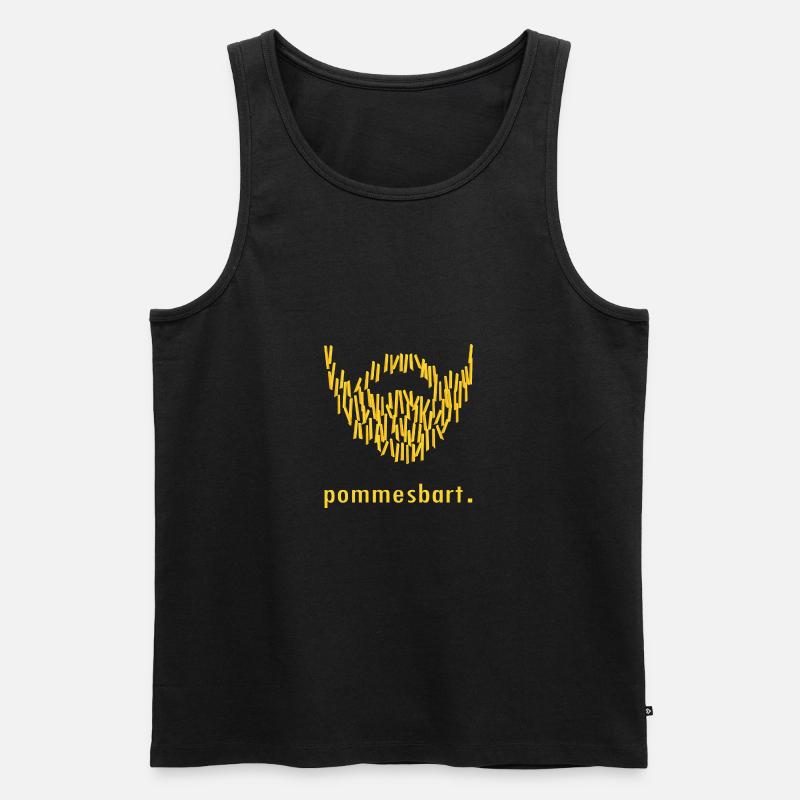 pommesbart. - Männer Premium Bio Tank Top - Schwarz