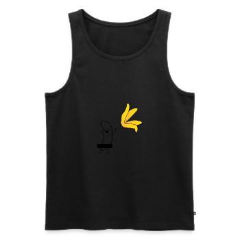 banane - Männer Premium Bio Tank Top - Schwarz - Vorne - Michal (187cm)