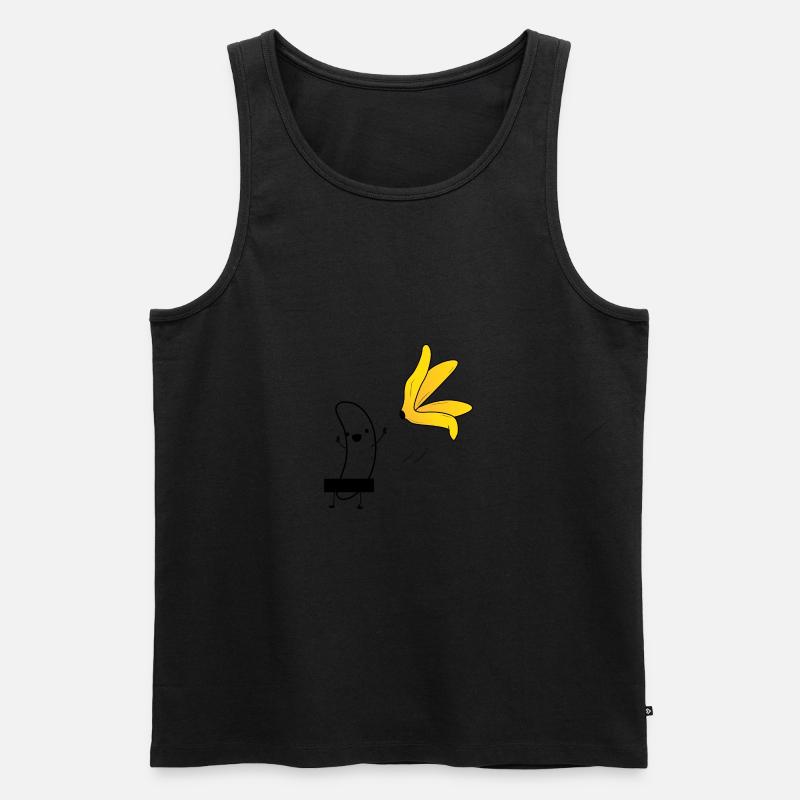 banane - Männer Premium Bio Tank Top - Schwarz