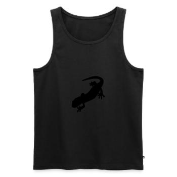 Salamander - Männer Premium Bio Tank Top - Schwarz - Vorne - Michal (187cm)