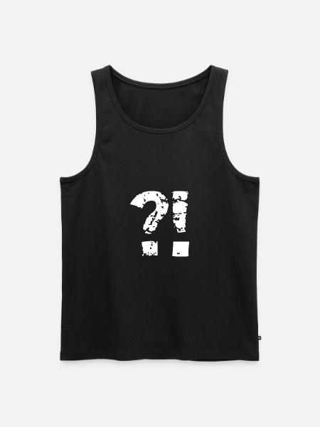 Fragezeichen Ausrufezeichen Comicstyle. - Männer Premium Bio Tank Top - Schwarz