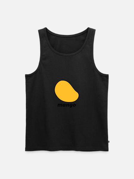 mango - Männer Premium Bio Tank Top - Schwarz