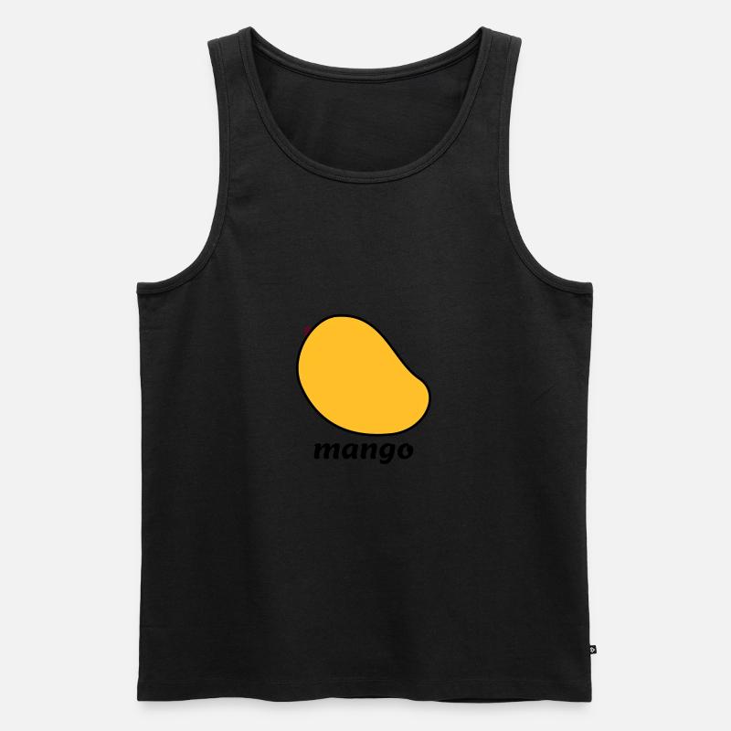 mango - Männer Premium Bio Tank Top - Schwarz