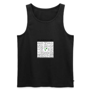 Anti vegan Bullshit Bingo - Männer Premium Bio Tank Top - Schwarz - Vorne - Michal (187cm)