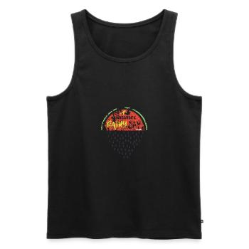 eissegler summer melon rain - Männer Premium Bio Tank Top - Schwarz - Vorne - Michal (187cm)