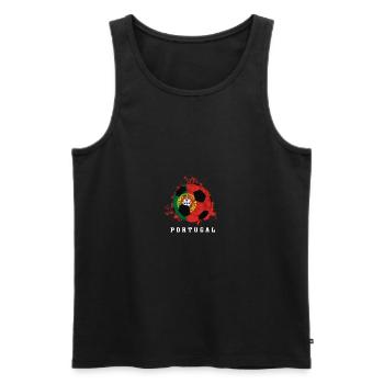  du Portugal - Débardeur bio Premium Homme - noir - Devant - AI Model Male 178 light (178cm)