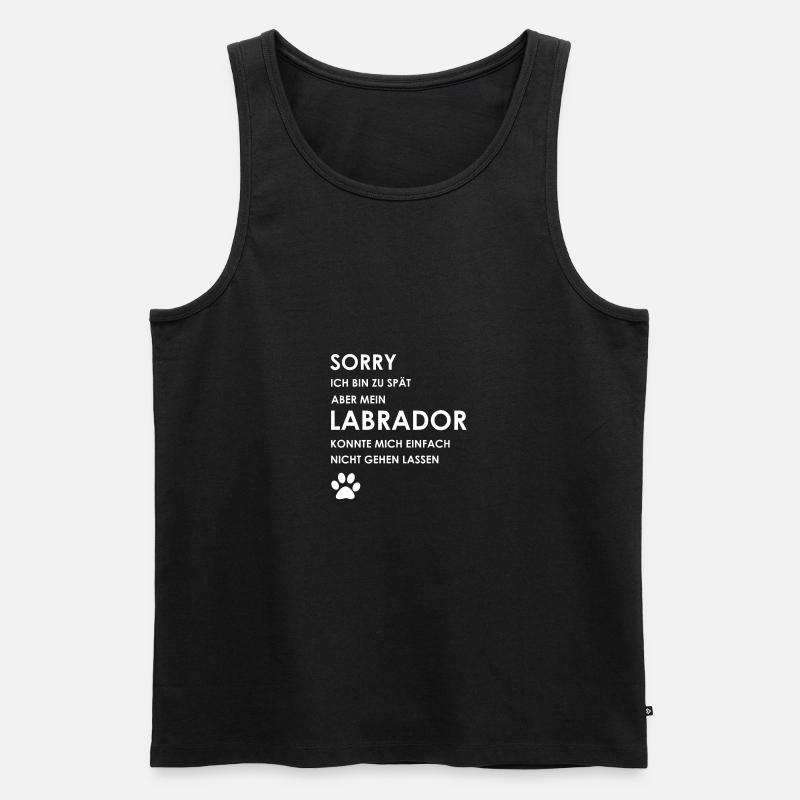 Labrador - Männer Premium Bio Tank Top - Schwarz