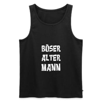BÖSER ALTER MANN - Männer Premium Bio Tank Top - Schwarz - Vorne - Michal (187cm)