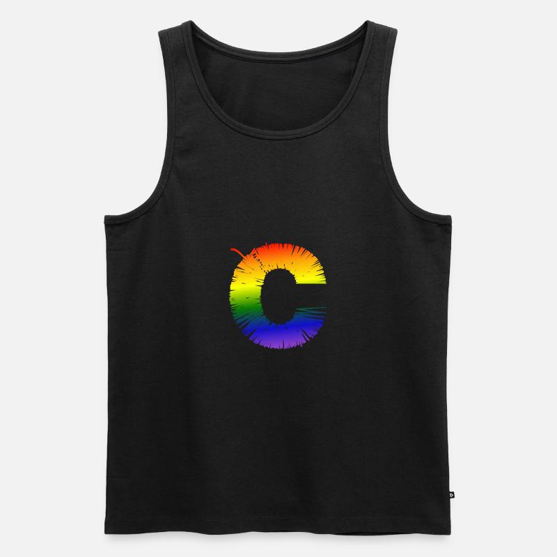 Rainobow C - Männer Premium Bio Tank Top - Schwarz