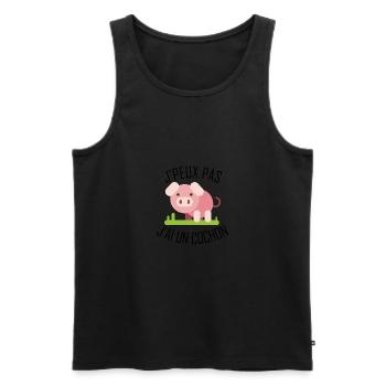 I can not have a pig - Men's Premium Organic Tank Top - black - Front - Michal (187cm)