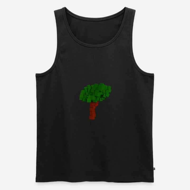 Blockchain Tree - Männer Premium Bio Tank Top - Schwarz