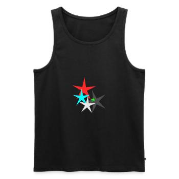 Star Star - Débardeur bio Premium Homme - noir - Devant - AI Model Male 178 light (178cm)