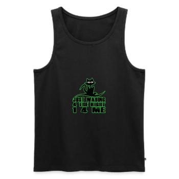 Just waiting for the right one for me - Männer Premium Bio Tank Top - Schwarz - Vorne - Michal (187cm)