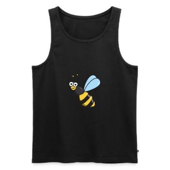 Abeille abeille - Débardeur bio Premium Homme - noir - Devant - AI Model Male 178 light (178cm)