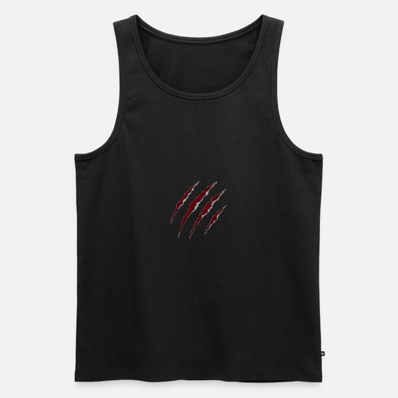 CLAW MARKS - Männer Premium Bio Tank Top - Schwarz