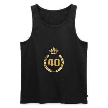 40ème anniversaire ans cadeau anniversaire anniversaire - Débardeur bio Premium Homme - noir - Devant - Michal (187cm)