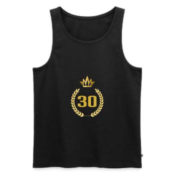 30ème anniversaire ans cadeau anniversaire anniversaire - Débardeur bio Premium Homme - noir - Devant - Michal (187cm)