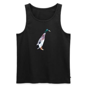 Les canards qui courent sont des compagnons parfaits pour les jardiniers - Débardeur bio Premium Homme - noir - Devant - AI Model Male 178 light (178cm)