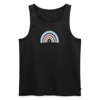 Rainbow - Men's Premium Organic Tank Top - black - Front - Michal (187cm)