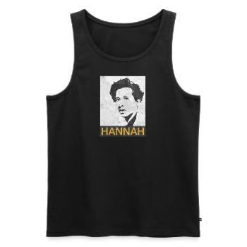 Hannah Arendt. - Männer Premium Bio Tank Top - Schwarz - Vorne - Michal (187cm)