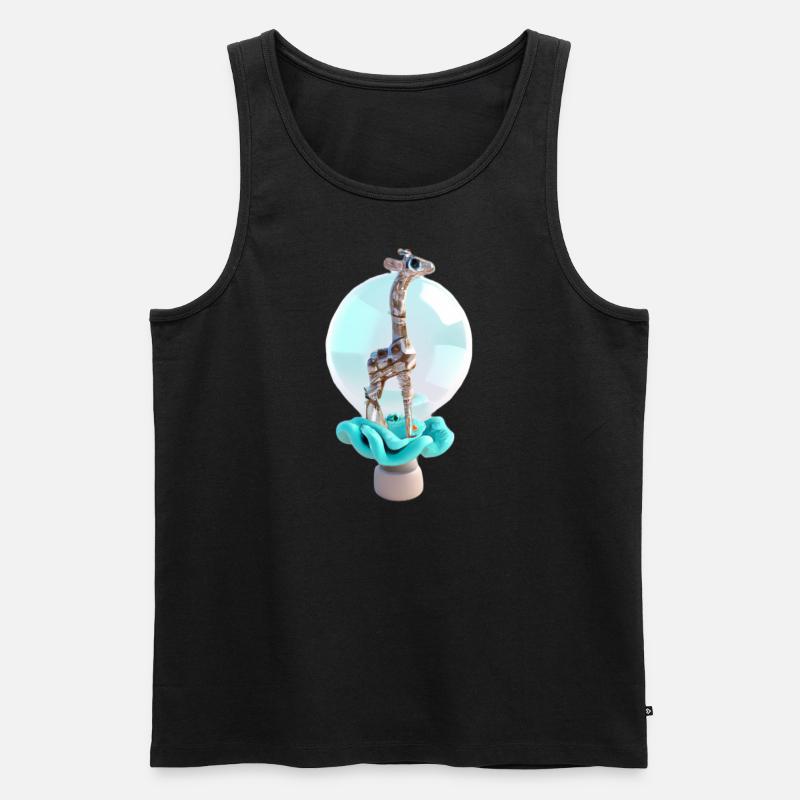 Design Giraffe - Männer Premium Bio Tank Top - Schwarz