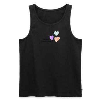 eunde - Men's Premium Organic Tank Top - black - Front - AI Model Male 178 light (178cm)