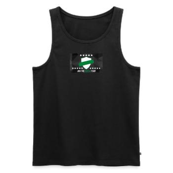 JOIN THE GREEN TEAM - Männer Premium Bio Tank Top - Schwarz - Vorne - Michal (187cm)