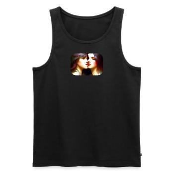 Deux filles ensemble - Débardeur bio Premium Homme - noir - Devant - Michal (187cm)