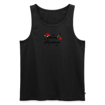 Cherry Christmas - Männer Premium Bio Tank Top - Schwarz - Vorne - Michal (187cm)
