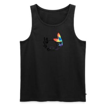 Paradisebird - Men's Premium Organic Tank Top - black - Front - AI Model Male 178 light (178cm)