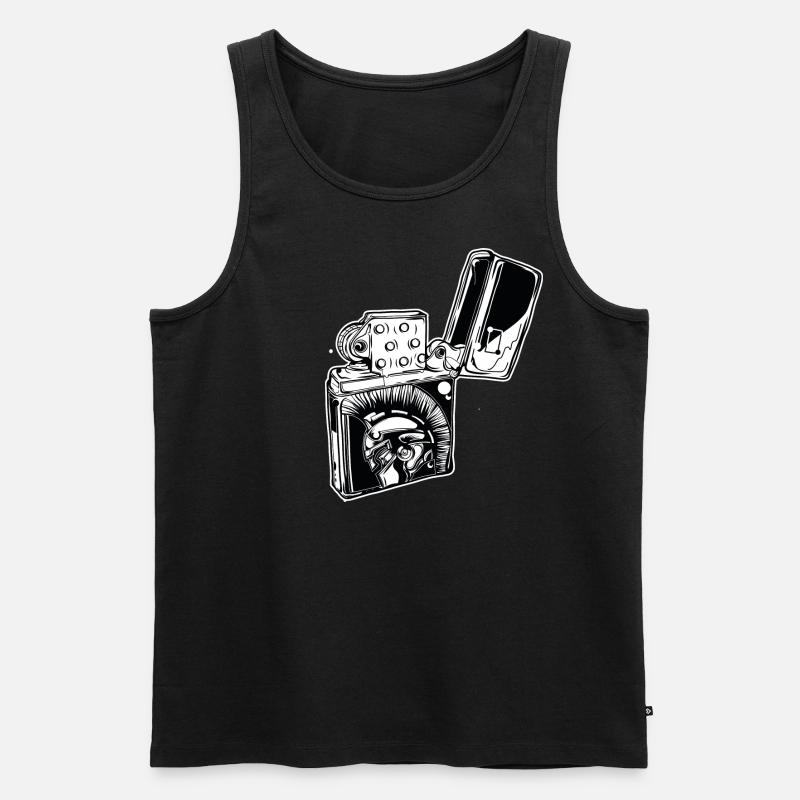 SHARP // Trojan // Feuerzeug - Männer Premium Bio Tank Top - Schwarz