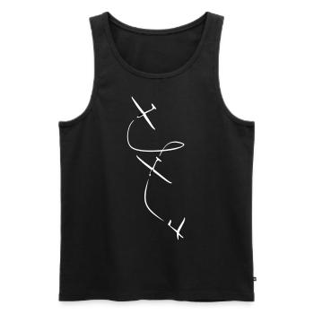 Glider Gliding Gliding Glider - Men's Premium Organic Tank Top - black - Front - AI Model Male 178 light (178cm)