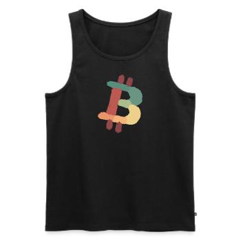 Bitcoin retro - Männer Premium Bio Tank Top - Schwarz - Vorne - AI Model Male 178 light (178cm)