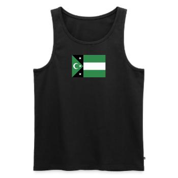 Drapeau de TRWT svg - Débardeur bio Premium Homme - noir - Devant - Michal (187cm)
