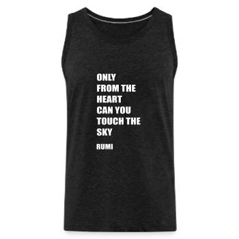 Heart and Sky - Men's Premium Organic Tank Top - charcoal grey - Front - Alexander (188cm)