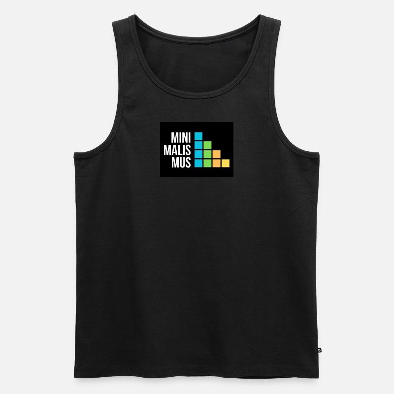 Minimalismus Black - Männer Premium Bio Tank Top - Schwarz